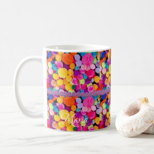 Mug Pom Pom Pom Coloré (Avec donut)