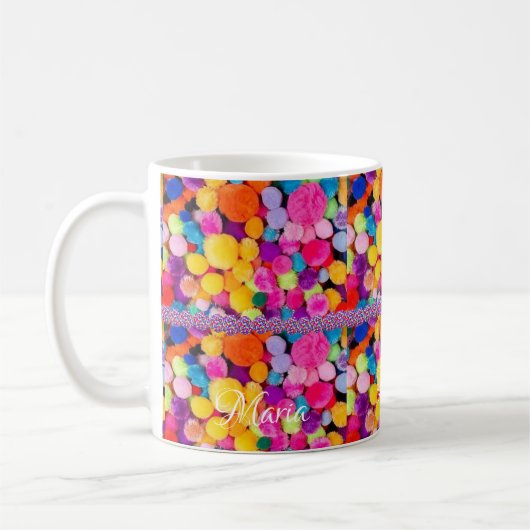 Mug Pom Pom Pom Coloré (Gauche)