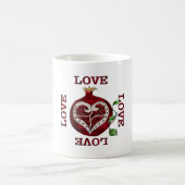 Mug Pomegranate Heart LOVE Valentine (Centre)