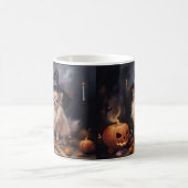 Mug Pomeranian Citrouilles Halloween Épouvantable (Centre)
