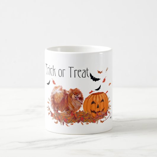 Mug Pomeranian Halloween (Centre)
