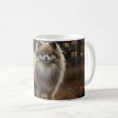 Mug Pomeranian Halloween Épouvantable (Devant droit)