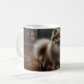 Mug Pomeranian Halloween Épouvantable (Devant gauche)