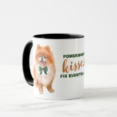 Mug Pomeranian Kisses Tout réparer (Devant gauche)