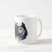 Mug Pomeranian noir marin (Devant droit)