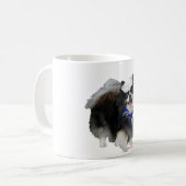Mug Pomeranian noir marin (Devant gauche)