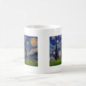 Mug Pomeranian (noir) - Nuit étoilée (Centre)