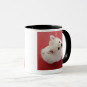 Mug Pomeranian sur le tapis rouge (Devant droit)