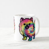 Mug Pomeranian Tie Dye (Devant droit)