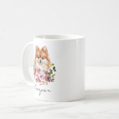 Mug Poméranien aquarelle (Devant gauche)