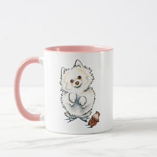 Mug Poméranien blanc (Gauche)