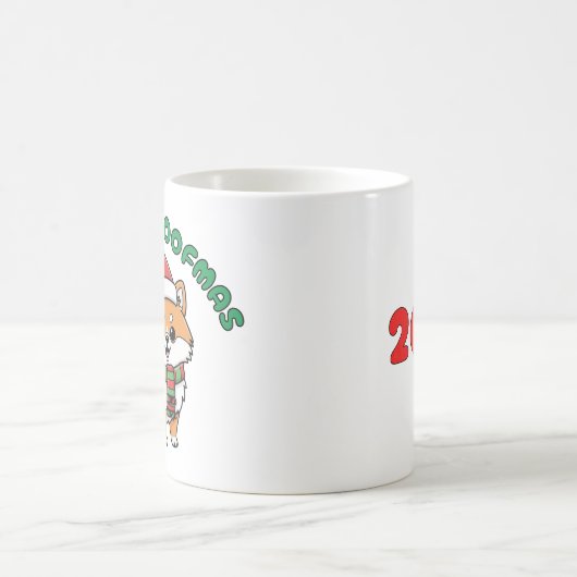 Mug Poméranien de Noël : Joyeuses Woofmas (Centre)
