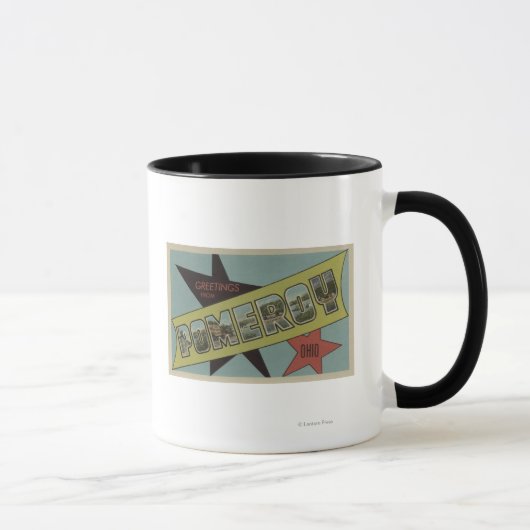 Mug Pomeroy, Ohio Scènes de grandes lettresPomeroy, OH (Droite)