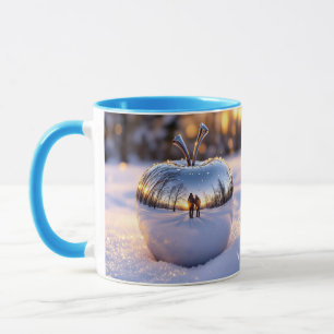 Mug Pomme à neige d'hiver mignonne Imaginaire