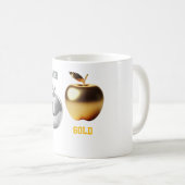 Mug pomme argent et or (Devant droit)