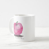 Mug Pomme avec le nom de l'enseignant, de l'étudiant,  (Devant gauche)