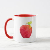 Mug Pomme d'aquarelle rouge (Gauche)