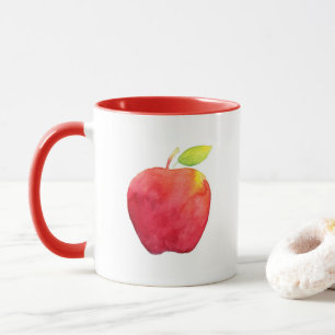 Mug Pomme d'aquarelle rouge