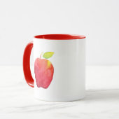 Mug Pomme d'aquarelle rouge (Devant gauche)