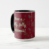 Mug Pomme de pin & Baies Joyeux Noël (Devant gauche)
