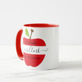 Mug Pomme de professeur personnalisée (Devant gauche)