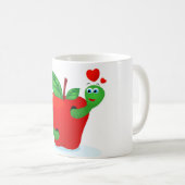 Mug Pomme en amour, mule blanche (Devant droit)