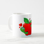 Mug Pomme en amour, mule blanche (Devant gauche)