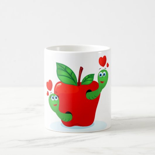 Mug Pomme en amour, mule blanche (Centre)