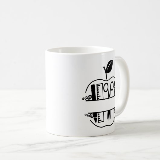 Mug Pomme enseignant personnalisé (Devant droit)
