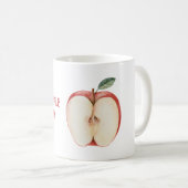 Mug Pomme Feuille Verte Fruit (Devant droit)