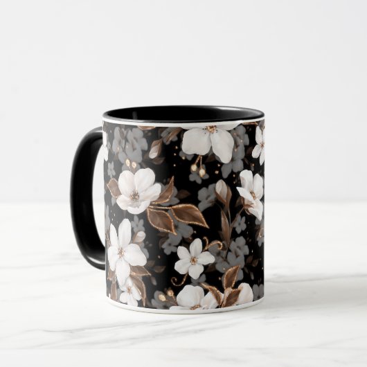 Mug Pomme fleurs (Devant gauche)