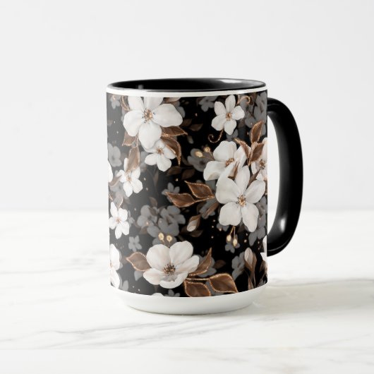 Mug Pomme fleurs (Devant droit)