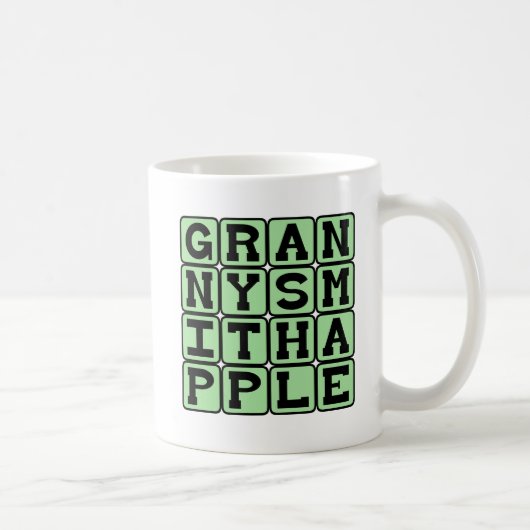 Mug Pomme Granny Smith, Couleur et Fruit (Droite)