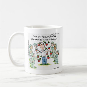 Mug Pomme par jour dessin animé drôle Rick Londres 