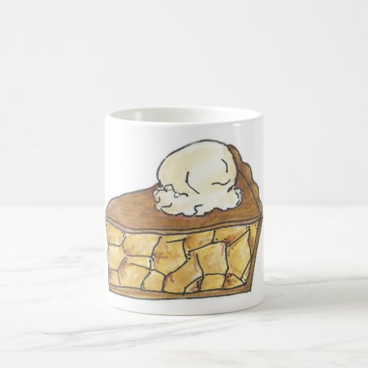 Mug Pomme Pie Slice a la Mode Crème glacée Dessert Piq (Centre)