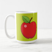 Mug Pomme rouge | Ajouter un nom propre (Gauche)