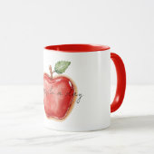 Mug Pomme Rouge Par Jour (Devant droit)