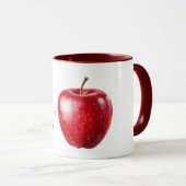 Mug Pomme rouge par jour (Devant droit)