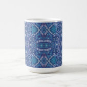Mug Pomme Strid Bohemian Boho Arabesque Motif Bleu (Centre)
