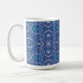 Mug Pomme Strid Bohemian Boho Arabesque Motif Bleu (Gauche)