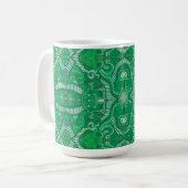 Mug Pomme Strid Bohemian Boho Arabesque Motif Vert (Devant gauche)