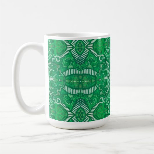 Mug Pomme Strid Bohemian Boho Arabesque Motif Vert (Gauche)