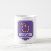 Mug Pomme violette Badge Conception Fruit Lover (Centre)