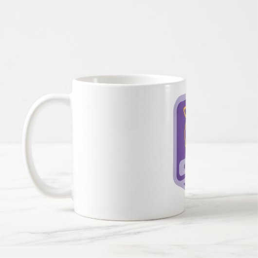 Mug Pomme violette Badge Conception Fruit Lover (Gauche)