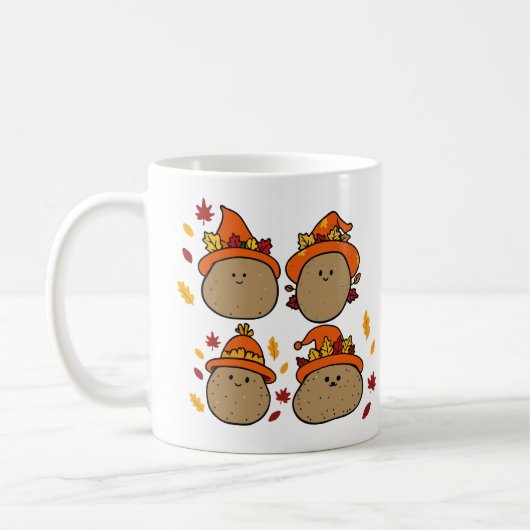 Mug Pommes de terre automnales avec feuilles d'automne (Gauche)