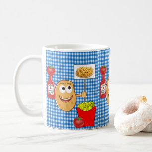 Mug Pommes de terre, Fries françaises, Ketchup Plaid M
