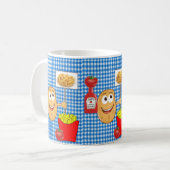 Mug Pommes de terre, Fries françaises, Ketchup Plaid M (Devant gauche)