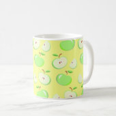 Mug Pommes motif vectoriel vert (Devant droit)