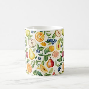 Mug Pommes Poires Myrtilles Oranges Fruits