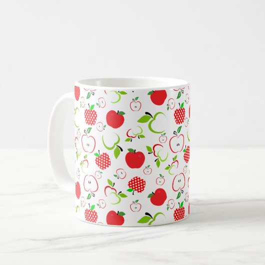 Mug Pommes rouges et vertes (Devant gauche)
